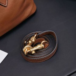 Fake Miu Miu Adventure leather tote bag brown 5BA292 Clone