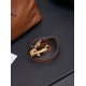 Fake Miu Miu Adventure leather tote bag brown 5BA292 Clone
