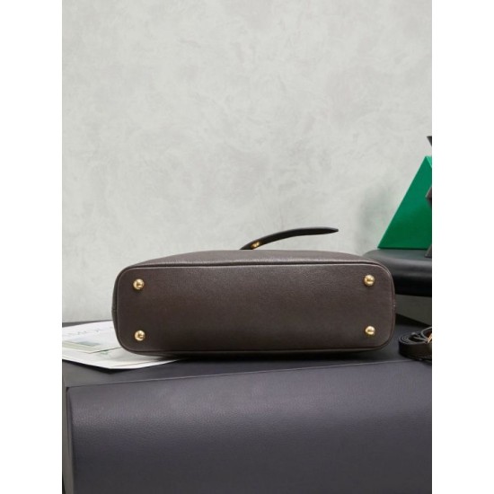 Fake Miu Miu Adventure leather tote bag coffee 5BA292 Clone