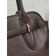 Fake Miu Miu Adventure leather tote bag coffee 5BA292 Clone