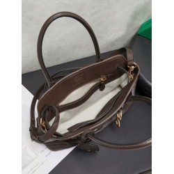 Fake Miu Miu Adventure leather tote bag coffee 5BA292 Clone