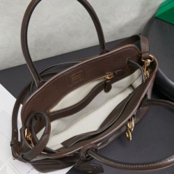 Replica Miu Miu Adventure leather tote bag coffee 5BA292 Knockoff Fake Miu Miu Adventure leather tote bag coffee 5BA292 Clone