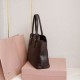 Fake Miu Miu Adventure nappa tote bag brown Clone