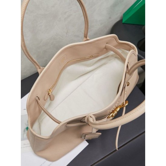 Fake Miumiu Adventure nappa tote bag cream 5BG310 Clone