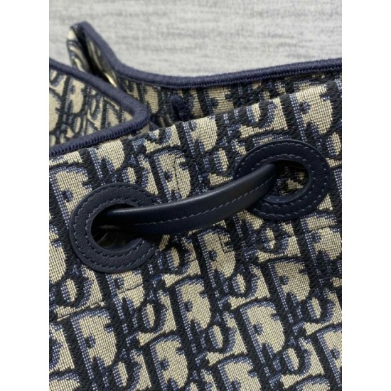 Best Quality Knockoff Dior Oblique Small/Large Blue Jacquard Shopping Bag Clone Replica Dior Oblique Small/Large Blue Jacquard Shopping Bag Fake Dupes