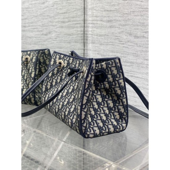 Best Quality Knockoff Dior Oblique Small/Large Blue Jacquard Shopping Bag Clone Replica Dior Oblique Small/Large Blue Jacquard Shopping Bag Fake Dupes