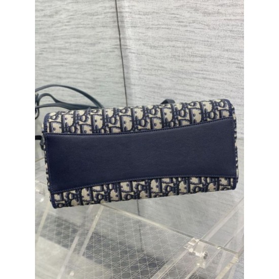 Best Quality Knockoff Dior Oblique Small/Large Blue Jacquard Shopping Bag Clone Replica Dior Oblique Small/Large Blue Jacquard Shopping Bag Fake Dupes