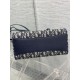 Best Quality Knockoff Dior Oblique Small/Large Blue Jacquard Shopping Bag Clone Replica Dior Oblique Small/Large Blue Jacquard Shopping Bag Fake Dupes
