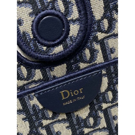 Best Quality Knockoff Dior Oblique Small/Large Blue Jacquard Shopping Bag Clone Replica Dior Oblique Small/Large Blue Jacquard Shopping Bag Fake Dupes