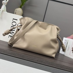 Replica Loewe Flamenco Drawstring Clutch Bag Beige Fake Dupes