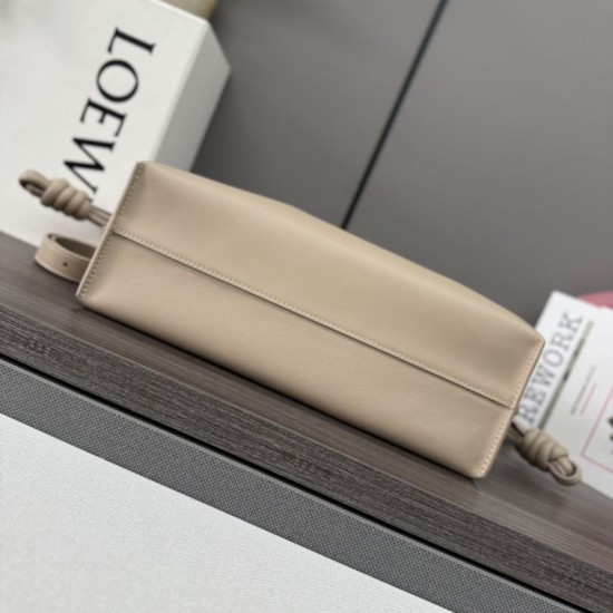 Replica Loewe Flamenco Drawstring Clutch Bag Beige Fake Dupes