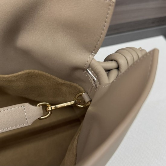 Replica Loewe Flamenco Drawstring Clutch Bag Beige Fake Dupes