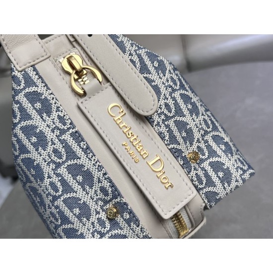 Replica Dior Oblique Small/Medium D-Journey Bag Beige Jacquard Fake Dupes
