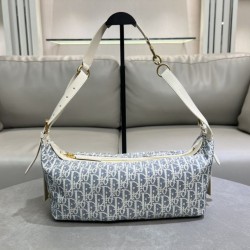 Replica Dior Oblique Small/Medium D-Journey Bag Beige Jacquard Fake Dupes