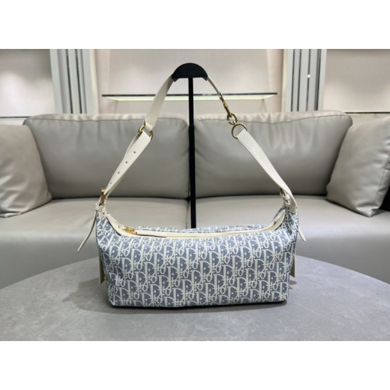 Replica Dior Oblique Small/Medium D-Journey Bag Beige Jacquard Fake Dupes