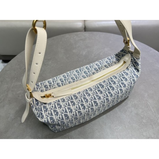 Replica Dior Oblique Small/Medium D-Journey Bag Beige Jacquard Fake Dupes