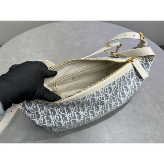 Replica Dior Oblique Small/Medium D-Journey Bag Beige Jacquard Fake Dupes