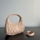 Replica Miu Miu Wander Matelasse Mini/Small Hobo Bag Beige Fake Dupes