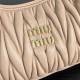 Replica Miu Miu Wander Matelasse Mini/Small Hobo Bag Beige Fake Dupes