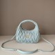 Replica Miu Miu Wander Matelasse Mini/Small Hobo Bag Blue Fake Dupes