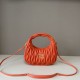 Replica Miu Miu Wander Matelasse Mini/Small Hobo Bag Orange Fake Dupes