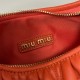Replica Miu Miu Wander Matelasse Mini/Small Hobo Bag Orange Fake Dupes