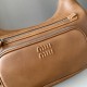 Replica Miu Miu Pocket Nappa Shoulder Bag 5BC189 Caramel Fake Dupes