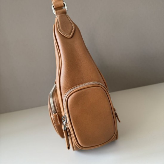 Replica Miu Miu Pocket Nappa Shoulder Bag 5BC189 Caramel Fake Dupes