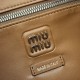Replica Miu Miu Pocket Nappa Shoulder Bag 5BC189 Caramel Fake Dupes