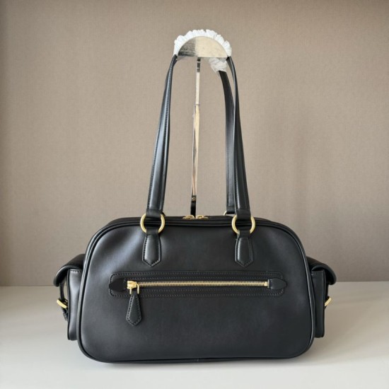 Replica Miu Miu Pocket Top Handle Crossbody Bags Black Fake Dupes