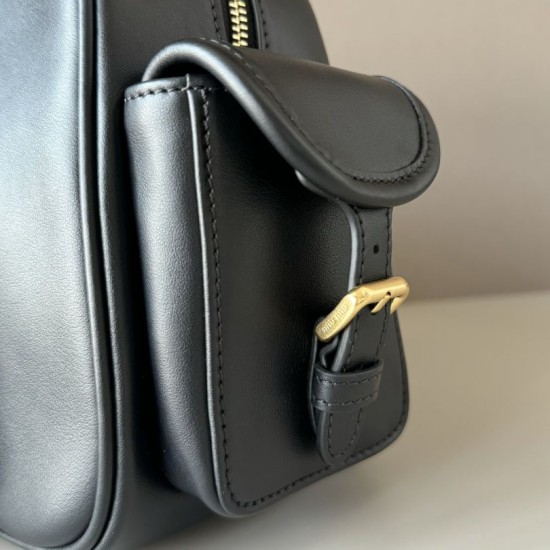 Replica Miu Miu Pocket Top Handle Crossbody Bags Black Fake Dupes