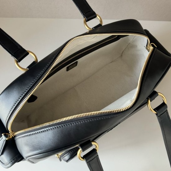Replica Miu Miu Pocket Top Handle Crossbody Bags Black Fake Dupes