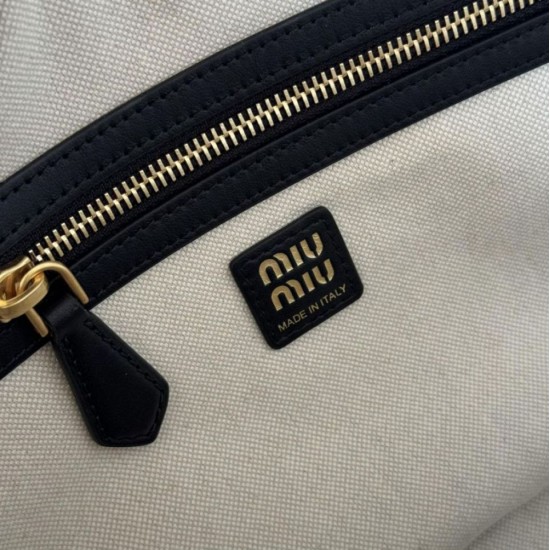 Replica Miu Miu Pocket Top Handle Crossbody Bags Black Fake Dupes