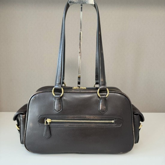 Replica Miu Miu Pocket Top Handle Crossbody Bags Coffee Fake Dupes