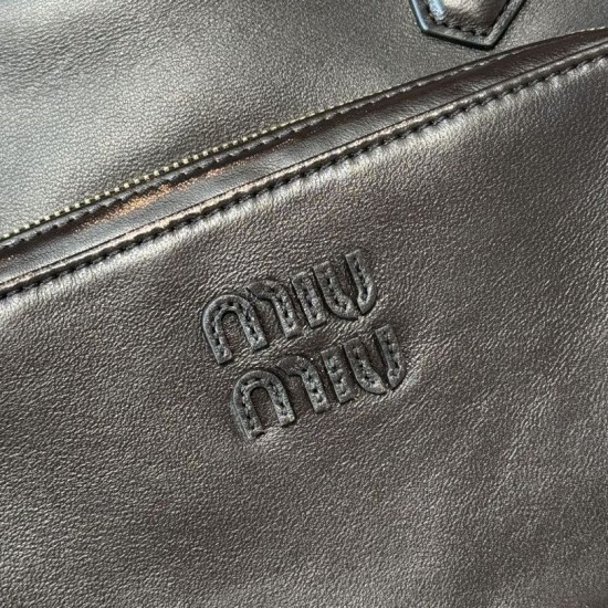 Replica Miu Miu Pocket Top Handle Crossbody Bags Coffee Fake Dupes