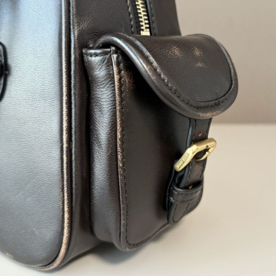 Replica Miu Miu Pocket Top Handle Crossbody Bags Coffee Fake Dupes