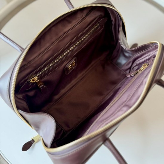 Replica Miu Miu Beau Top Handle Bag 5BB172 Maroon Fake Dupes