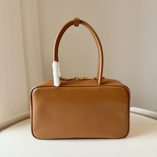 Replica Miu Miu Beau Top Handle Bag 5BB172 Brown Fake Dupes