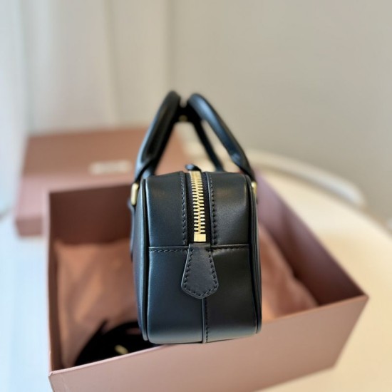 Replica Miu Miu Arcadie Top Handle Bag 5BB142 Black Fake Dupes