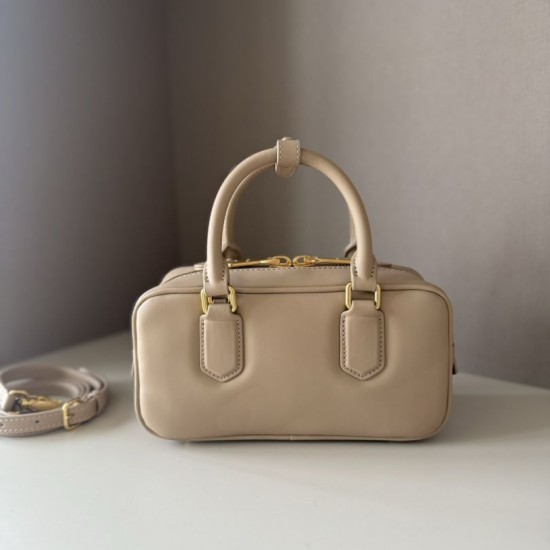 Replica Miu Miu Arcadie Top Handle Bag 5BB142 Beige Fake Dupes