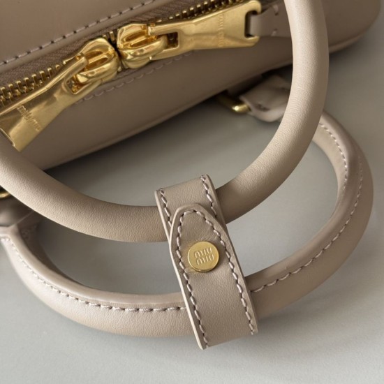 Replica Miu Miu Arcadie Top Handle Bag 5BB142 Beige Fake Dupes