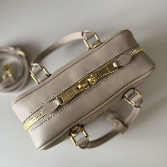 Replica Miu Miu Arcadie Top Handle Bag 5BB142 Beige Fake Dupes