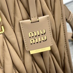 Premium Replica Miu Miu tote bag brown quilted nappa leather Clone
