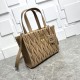 Premium Replica Miu Miu tote bag brown quilted nappa leather Clone