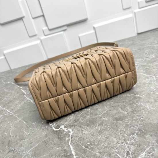 Premium Replica Miu Miu tote bag brown quilted nappa leather Clone
