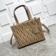 Premium Replica Miu Miu tote bag brown quilted nappa leather Clone