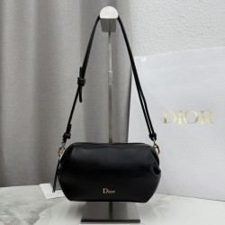 Premium Replica Dior Bow shoulder bag black Clone