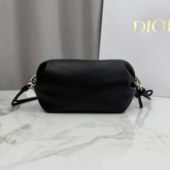 Premium Replica Dior Bow shoulder bag black Clone