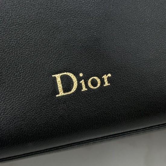 Premium Replica Dior Bow shoulder bag black Clone