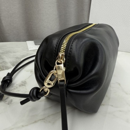 Premium Replica Dior Bow shoulder bag black Clone